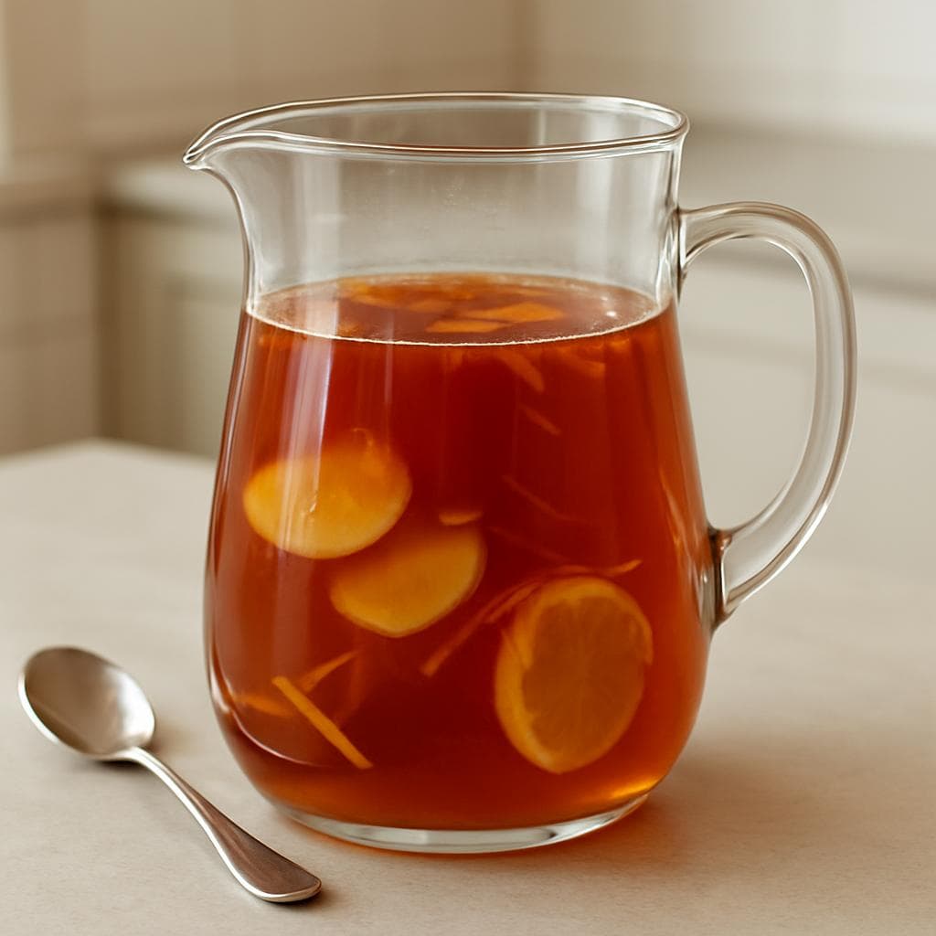 Имбирный айс-ти с апельсином и мятой: шаг 3