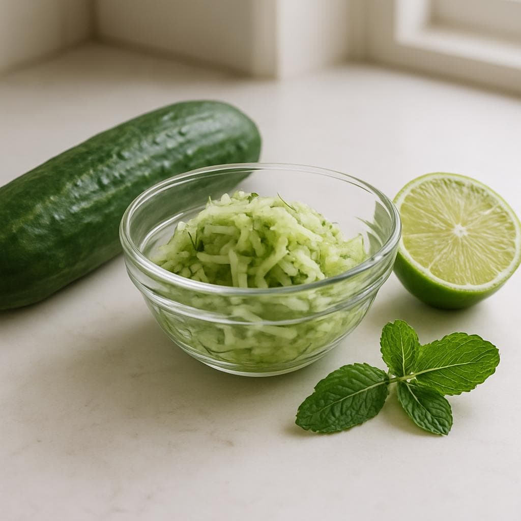 Кефирный лимонад с огурцом и лаймом: шаг 1