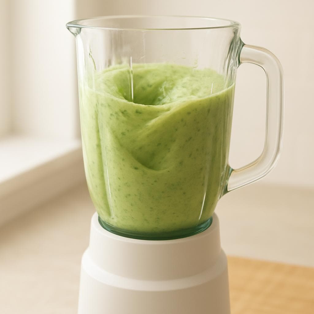 Кефирный смузи с грушей и шпинатом: шаг 3
