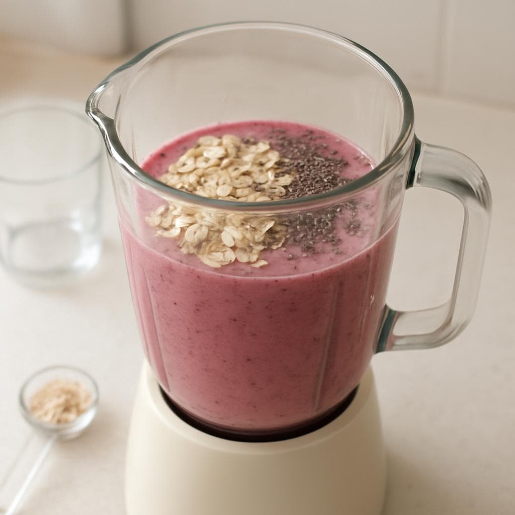 Кефирный смузи с вишней и овсяными хлопьями: шаг 2