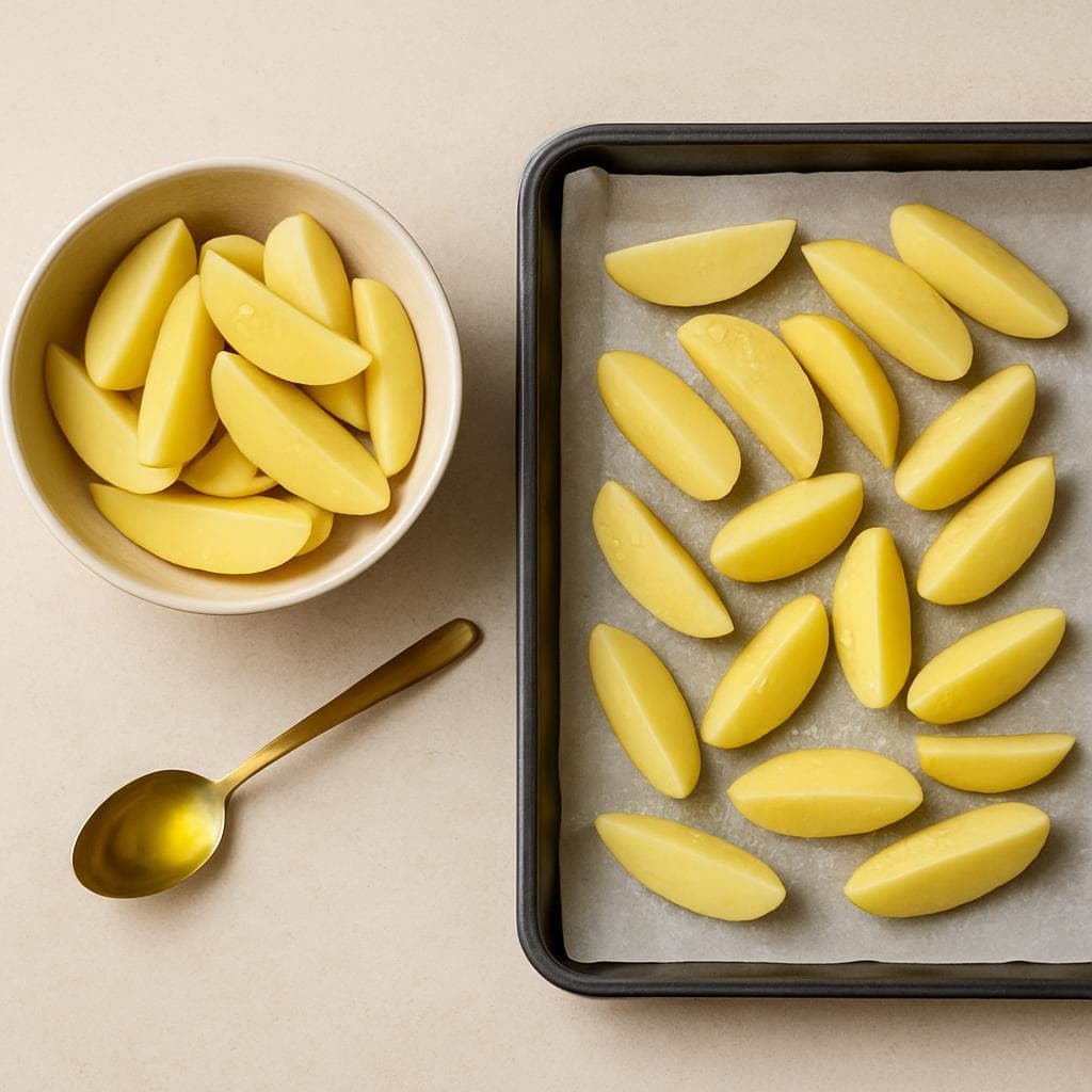 Лосось с картофелем и йогуртовым соусом: шаг 1