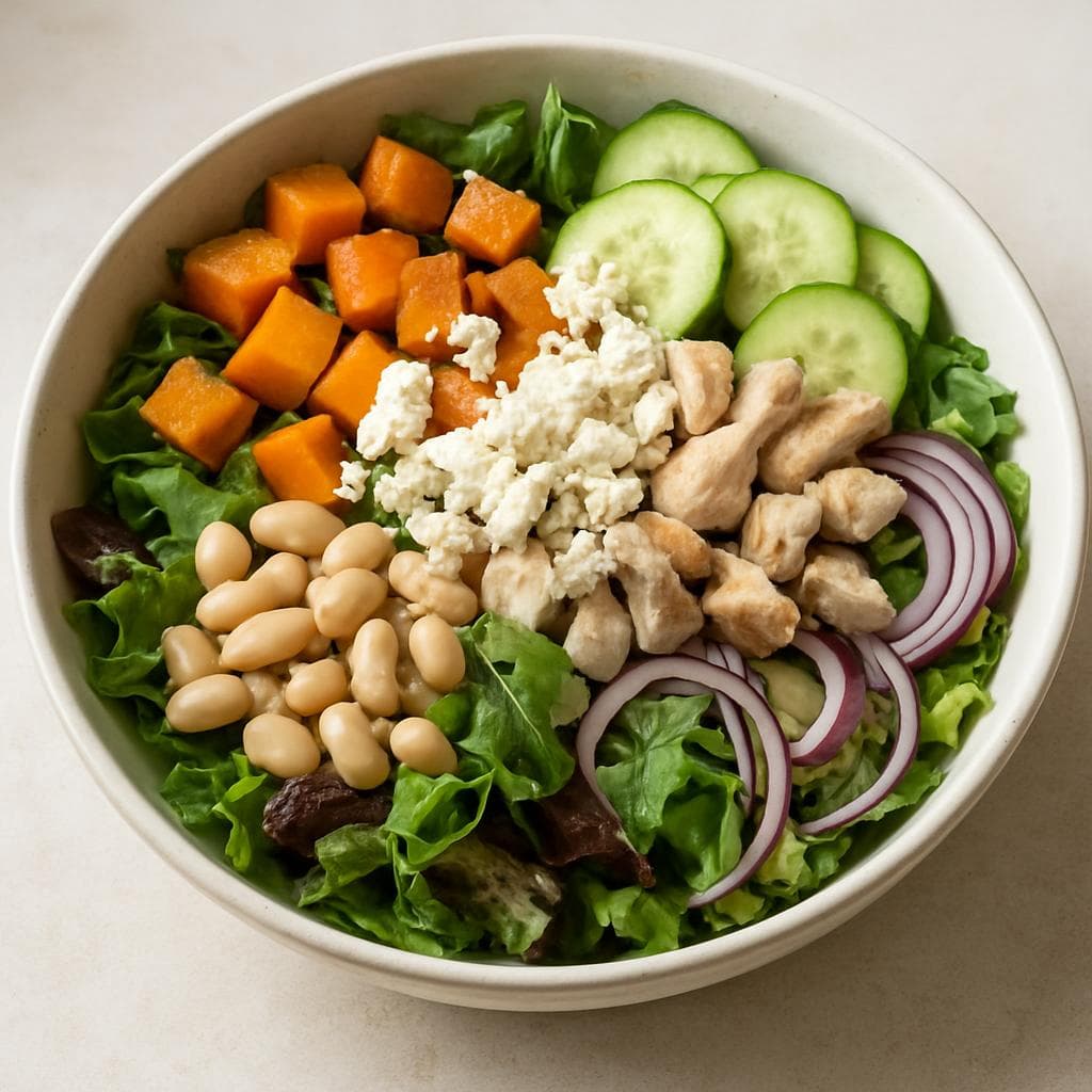 Салат с индейкой, печёной тыквой и фасолью: шаг 4