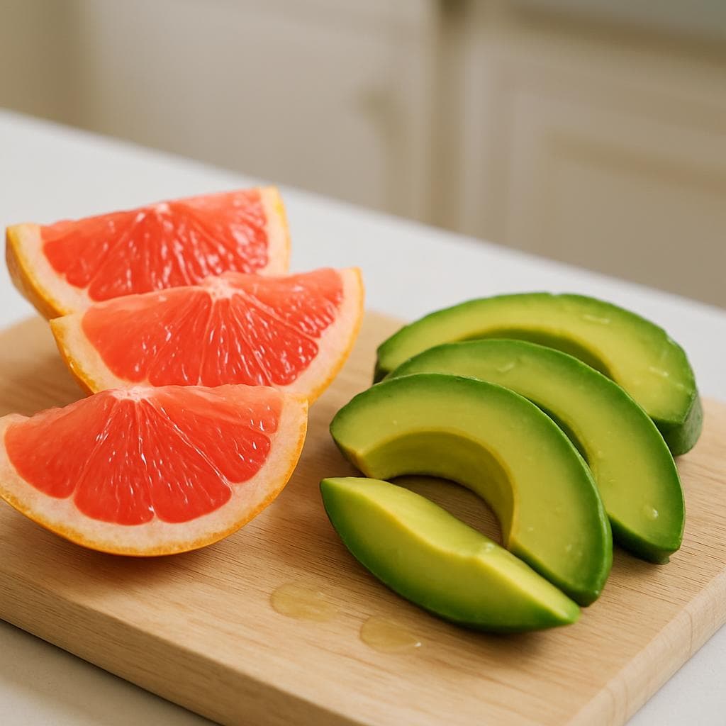 Салат с креветками, авокадо и грейпфрутом: шаг 2