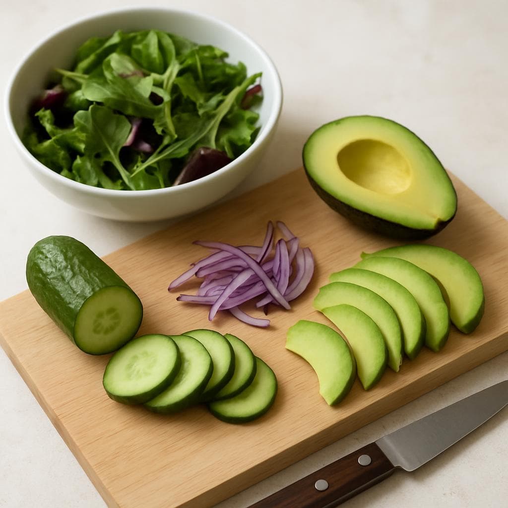 Салат с тунцом, яйцом и печёной свёклой: шаг 3