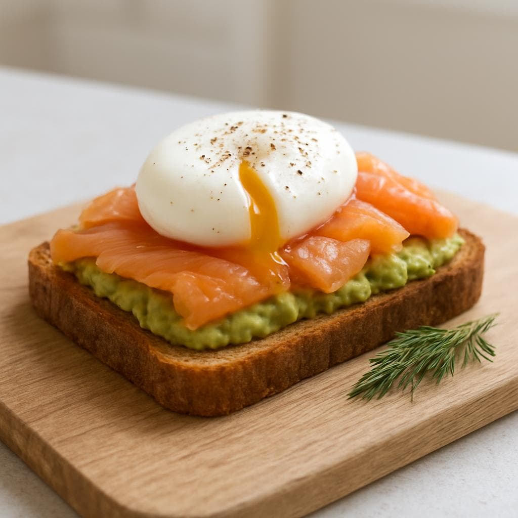 Тост с лососем, авокадо и яйцом пашот: шаг 4