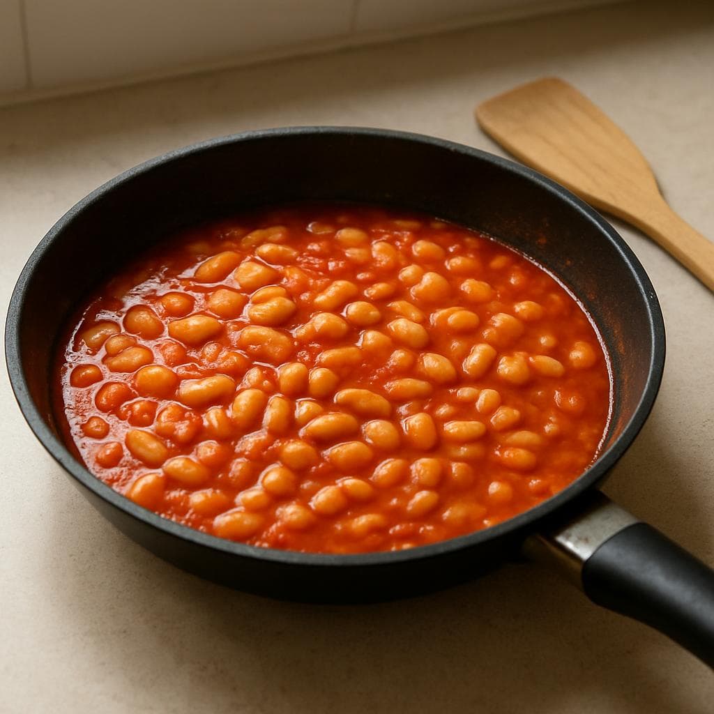 Треска с фасолью в сливочно-томатной сковороде: шаг 3