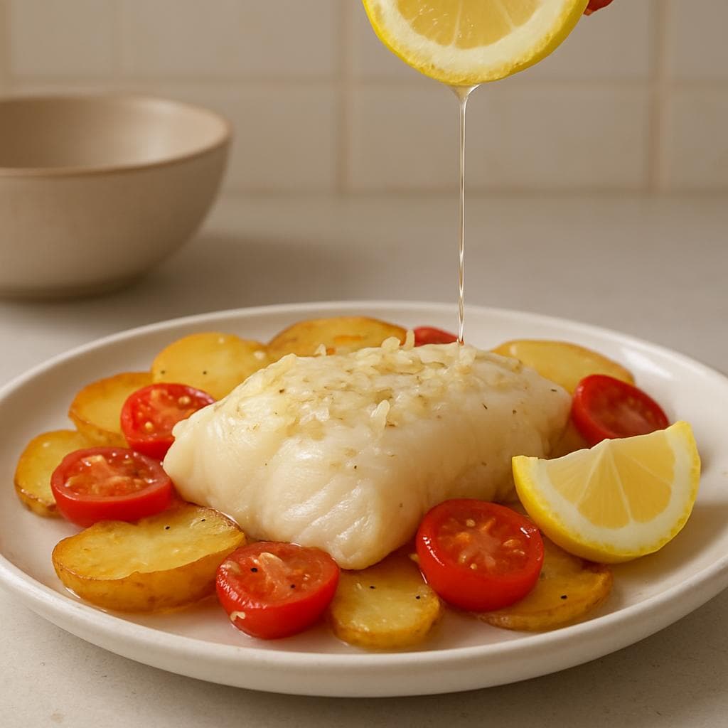 Треска с картофелем и томатами в духовке: шаг 4