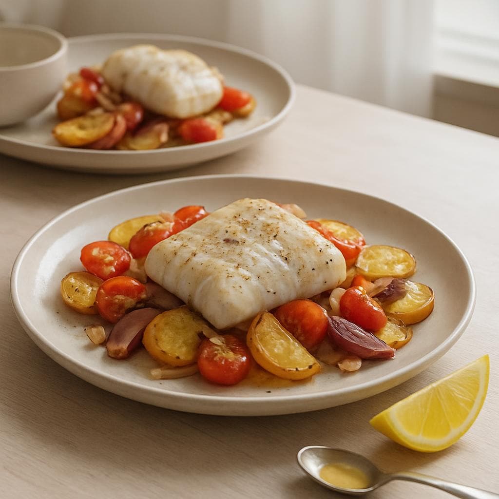 Треска с картофелем и томатами в духовке: шаг 5