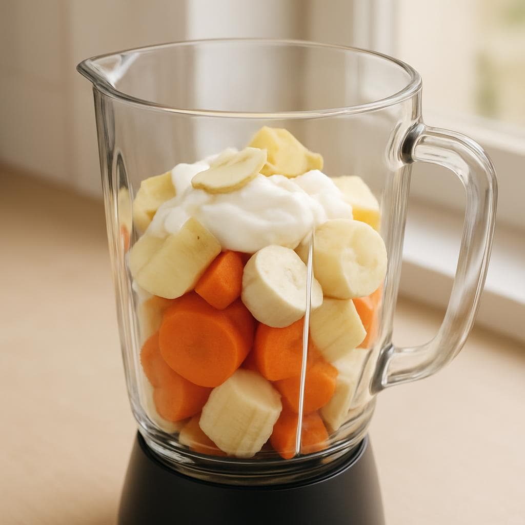 Яблочно-морковный смузи с имбирём: шаг 2