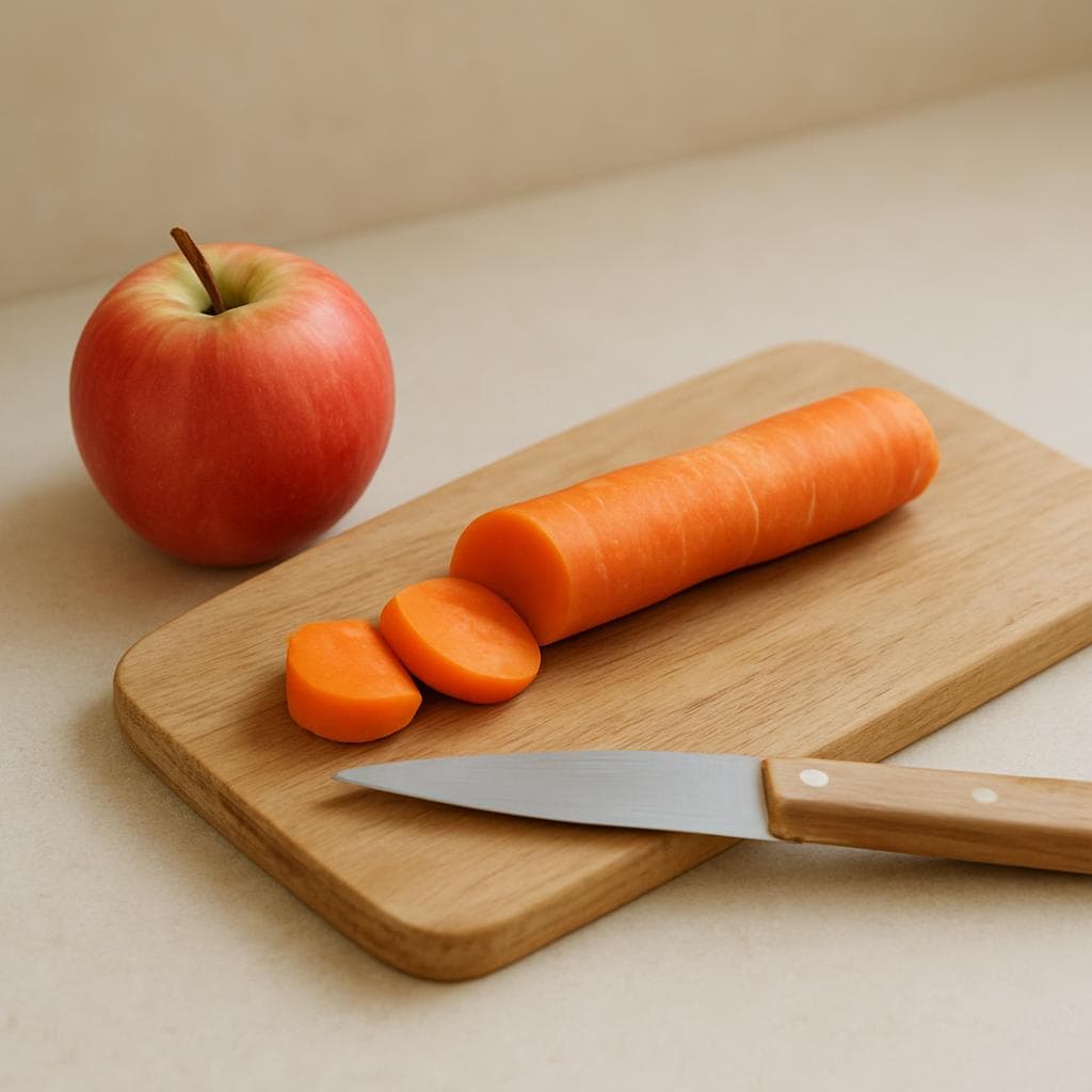 Яблочно-морковный смузи с кефиром: шаг 1