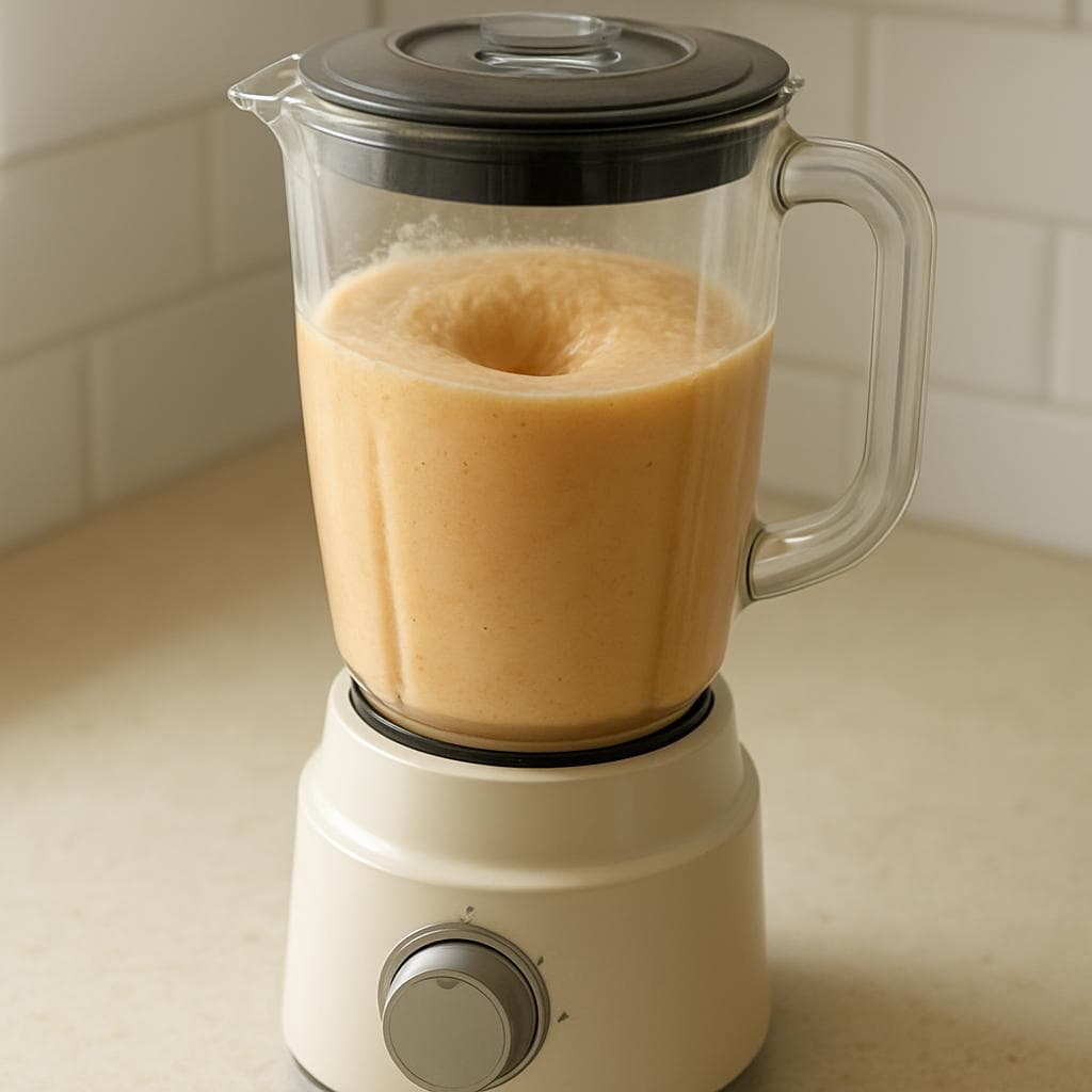 Яблочно-морковный смузи с кефиром: шаг 3