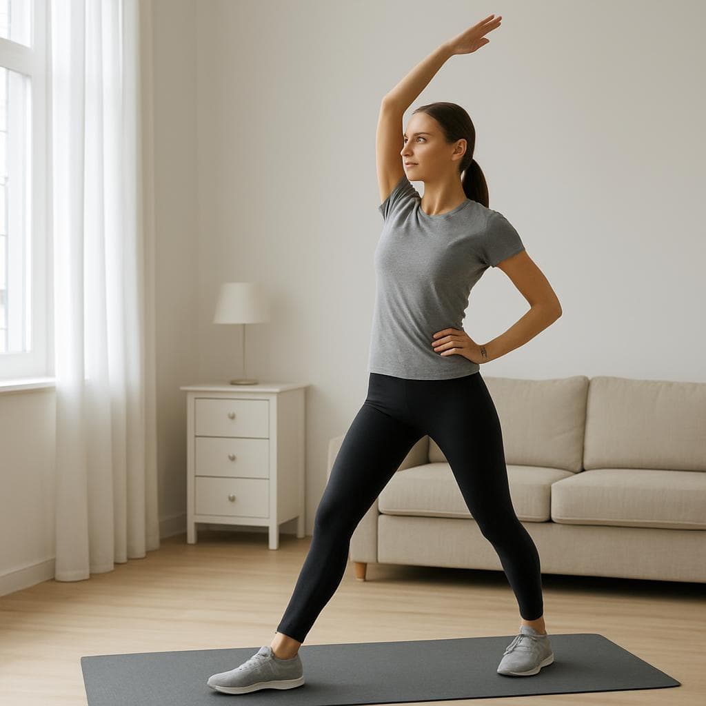 Домашняя разминка для всего тела без прыжков: шаг 5