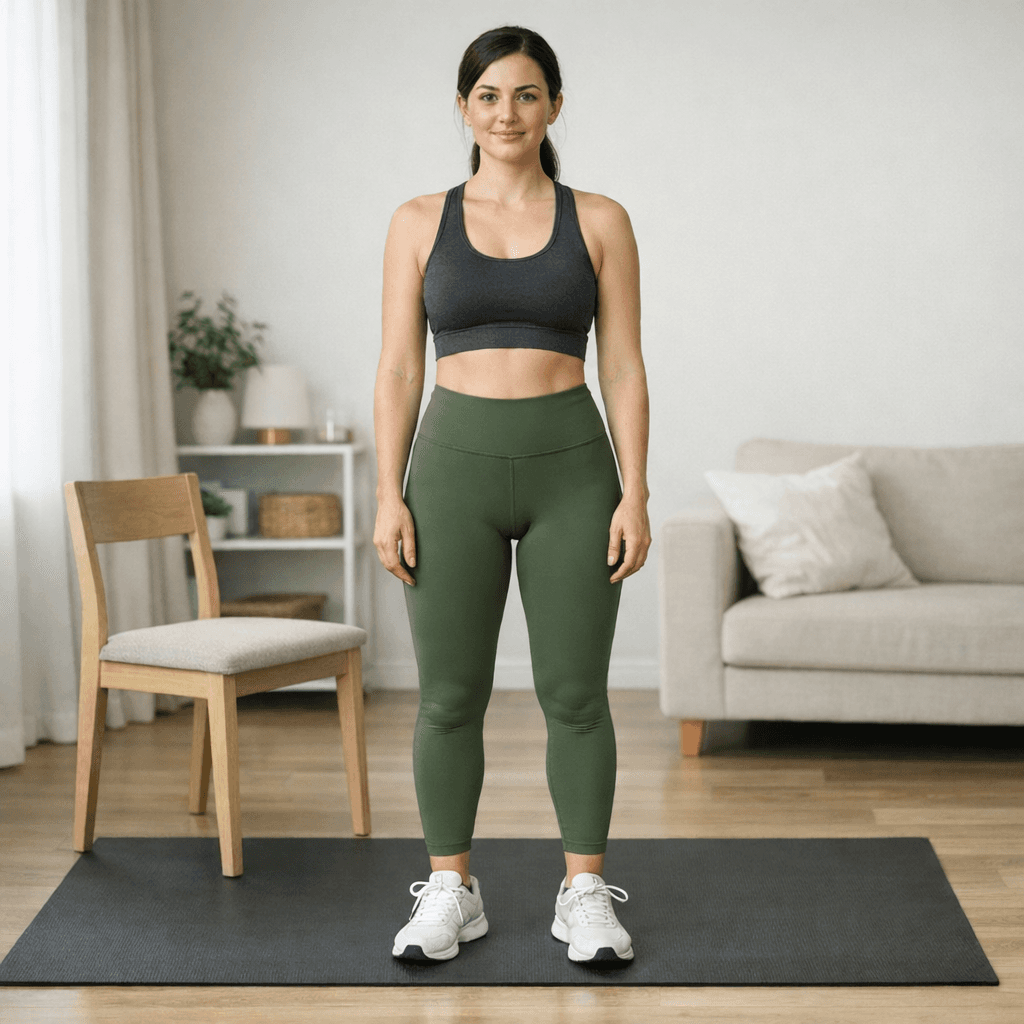 Присед к стулу без прыжка: шаг 5