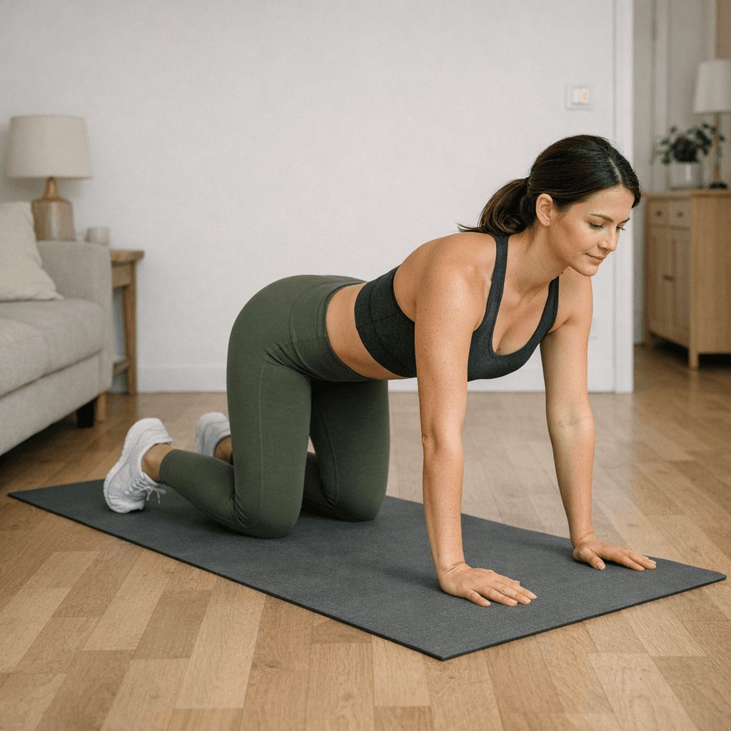 Bird dog for core and posture: Step 2