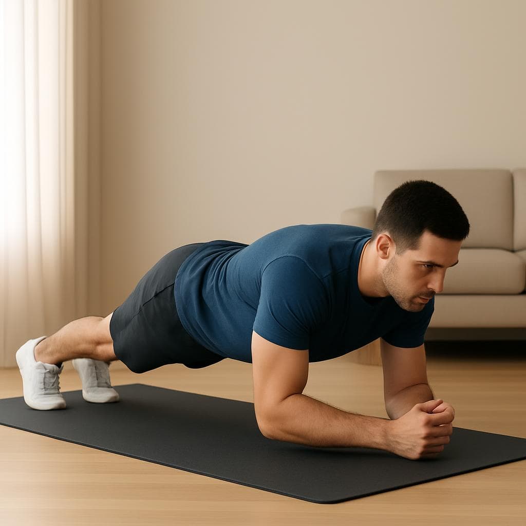 Core and back at home, no heavy load: Step 2