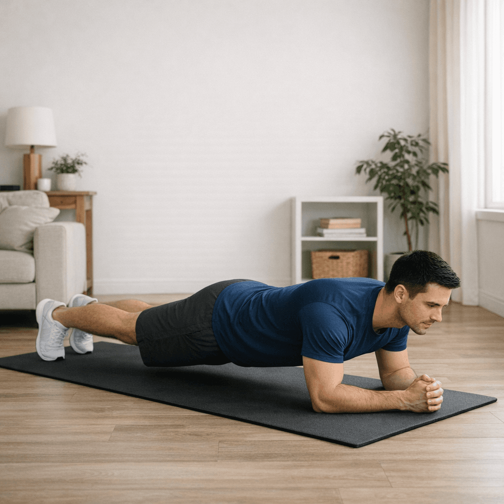 Forearm plank for beginners: Step 2
