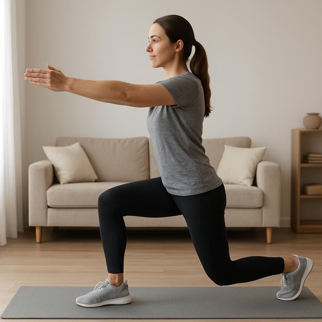 Calm full-body routine with no jumping: Step 1