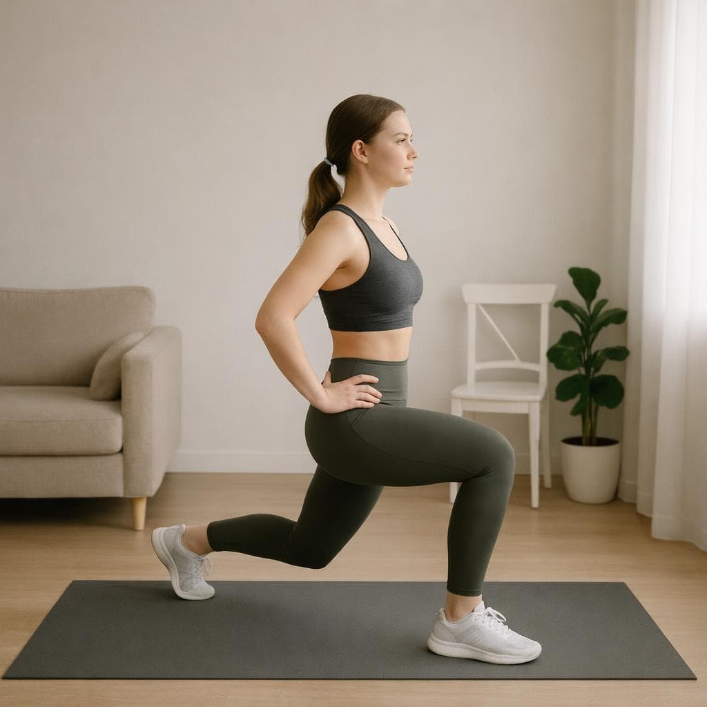 Glutes and legs at home without jumping: Step 3