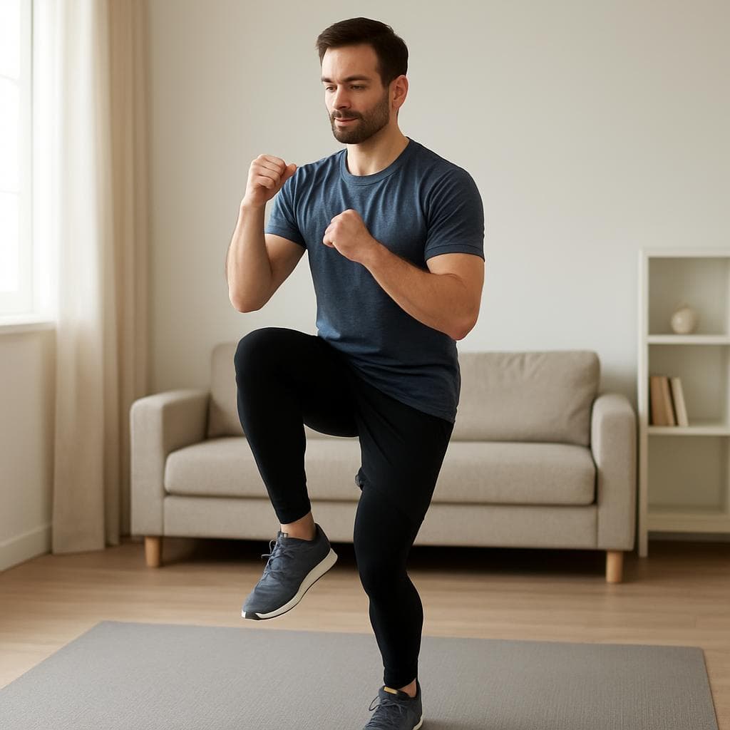 Treino em casa sem pular, no ritmo calmo: Passo 4